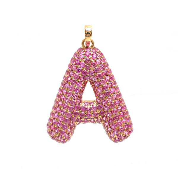 Pink Sapphire Diamond Pendant