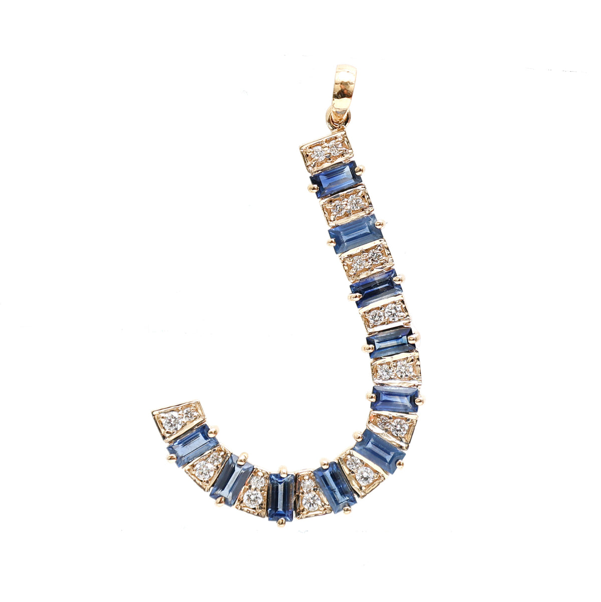 Blue Sapphire Diamond Pendant