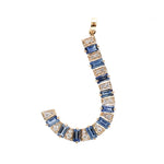 Blue Sapphire Diamond Pendant