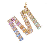 Rainbow Sapphire Diamond Pendant