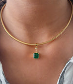 Emerald Diamond Pendant