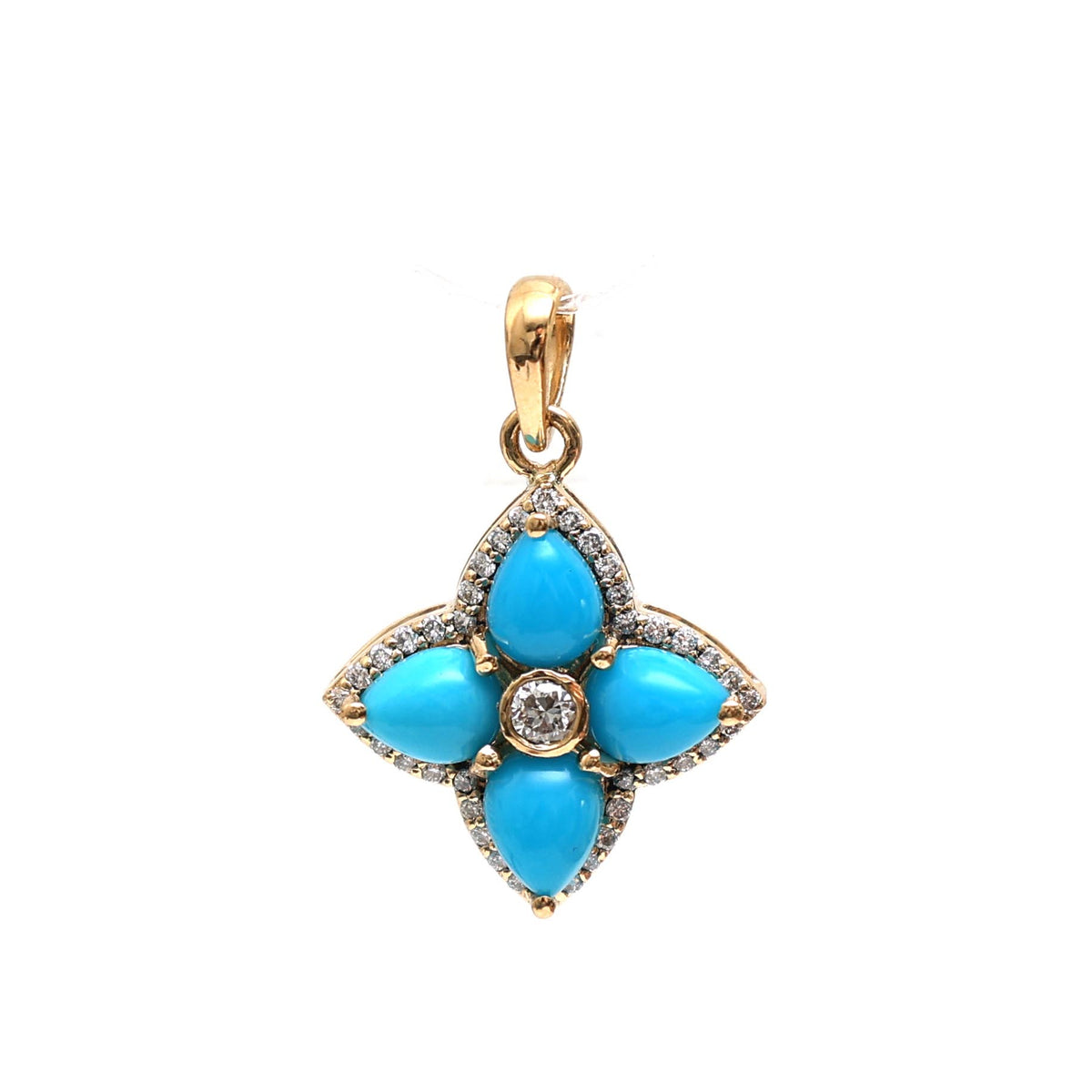 Turquoise Diamond Pendant