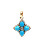 Turquoise Diamond Pendant