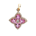 Pink Sapphire Diamond Pendant