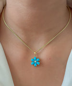 Turquoise Diamond Pendant