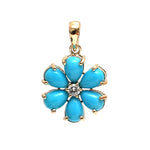 Turquoise Diamond Pendant