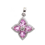 Pink Sapphire Diamond Pendant