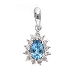 Aquamarine Diamond Pendant