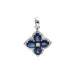 Blue Sapphire Diamond Pendant