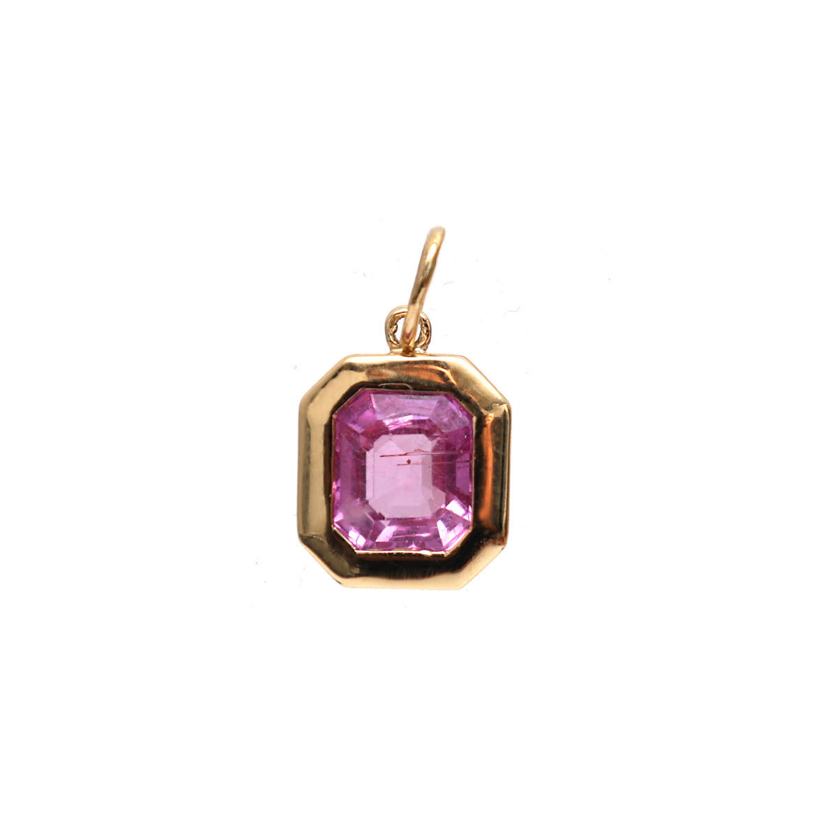 Pink Sapphire Diamond Pendant