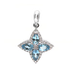 Aquamarine Diamond Pendant