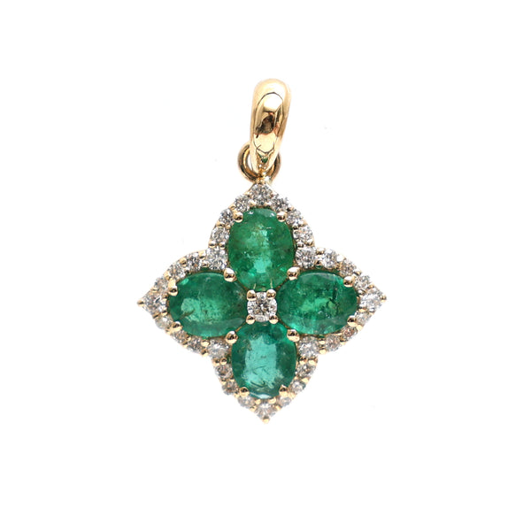 Emerald Diamond Pendant