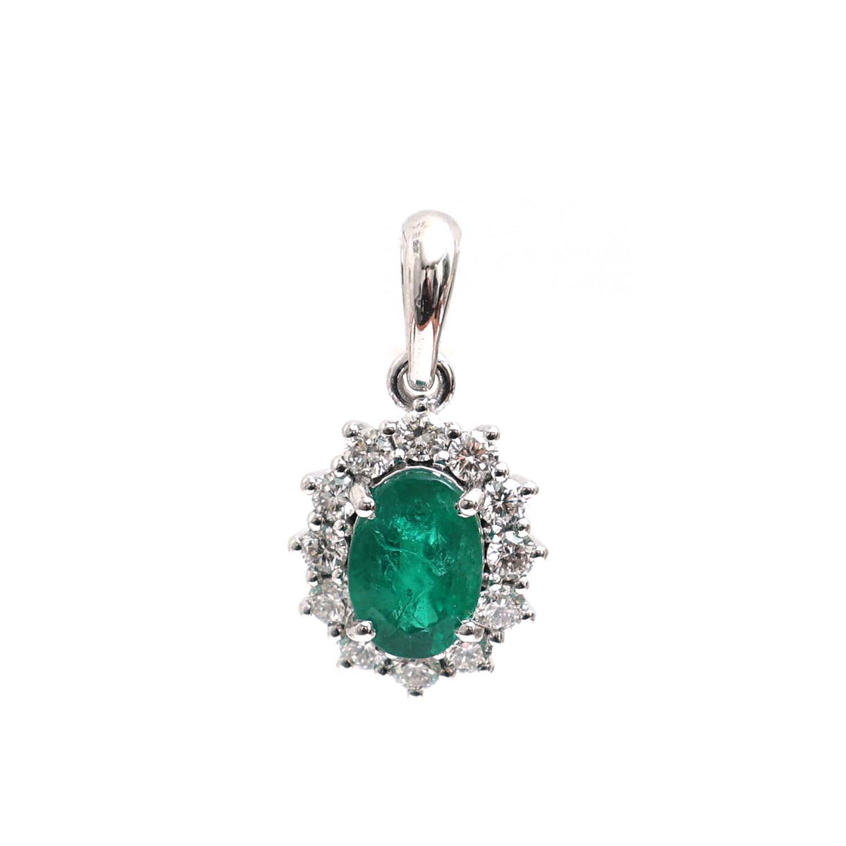 Emerald Diamond Pendant