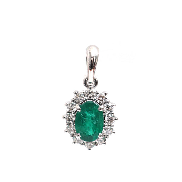 Emerald Diamond Pendant