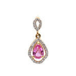 Pink Sapphire Diamond Pendant
