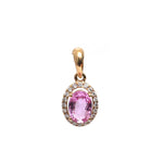 Pink Sapphire Diamond Pendant