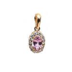 Pink Sapphire Diamond Pendant