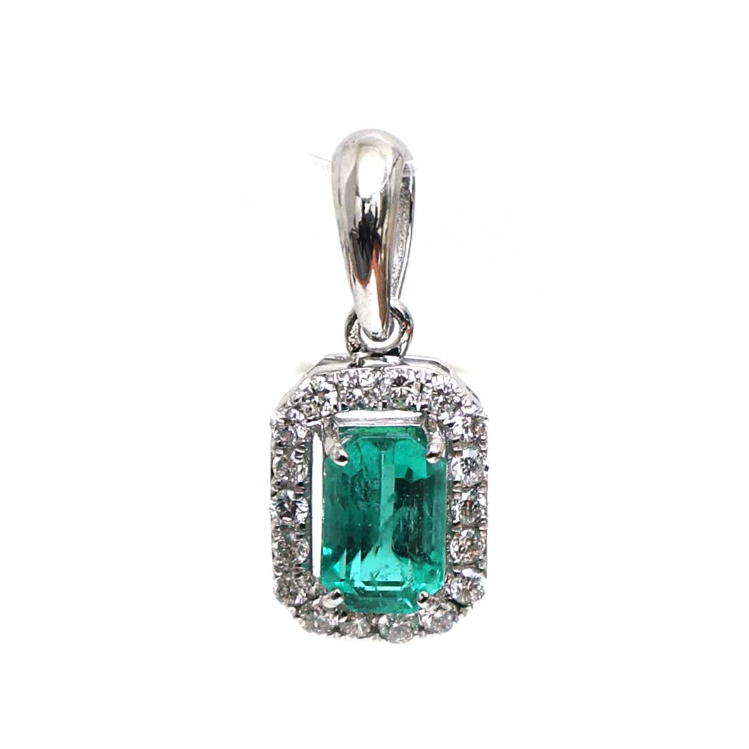 Emerald Diamond Pendant
