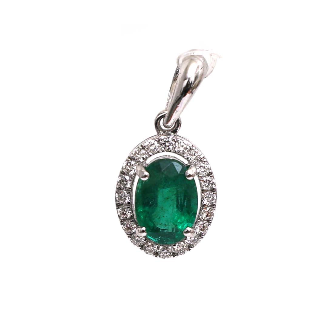 Emerald Diamond Pendant