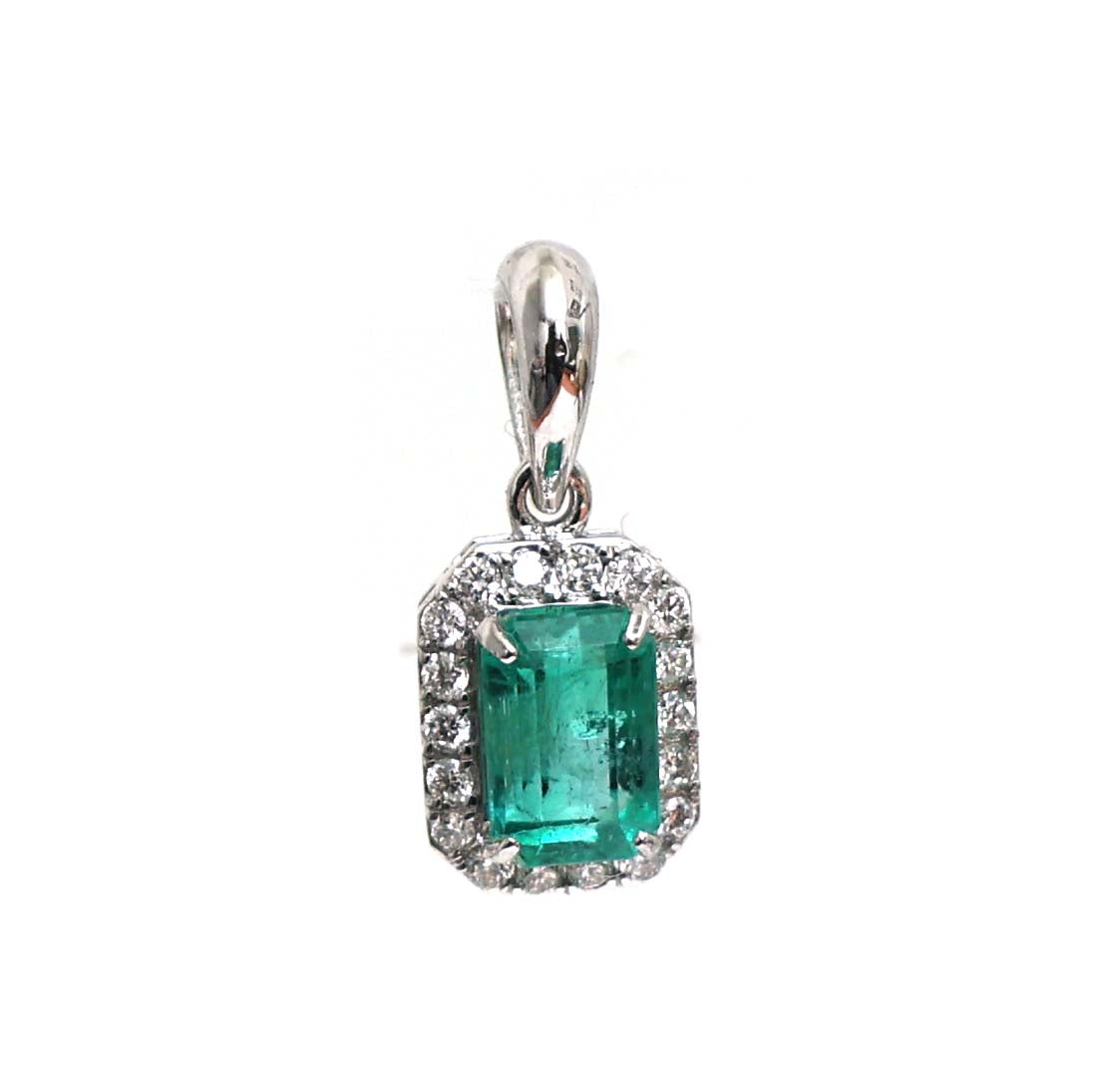 Emerald Diamond Pendant