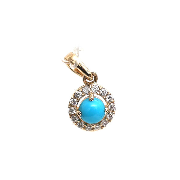 Turquoise Diamond Pendant