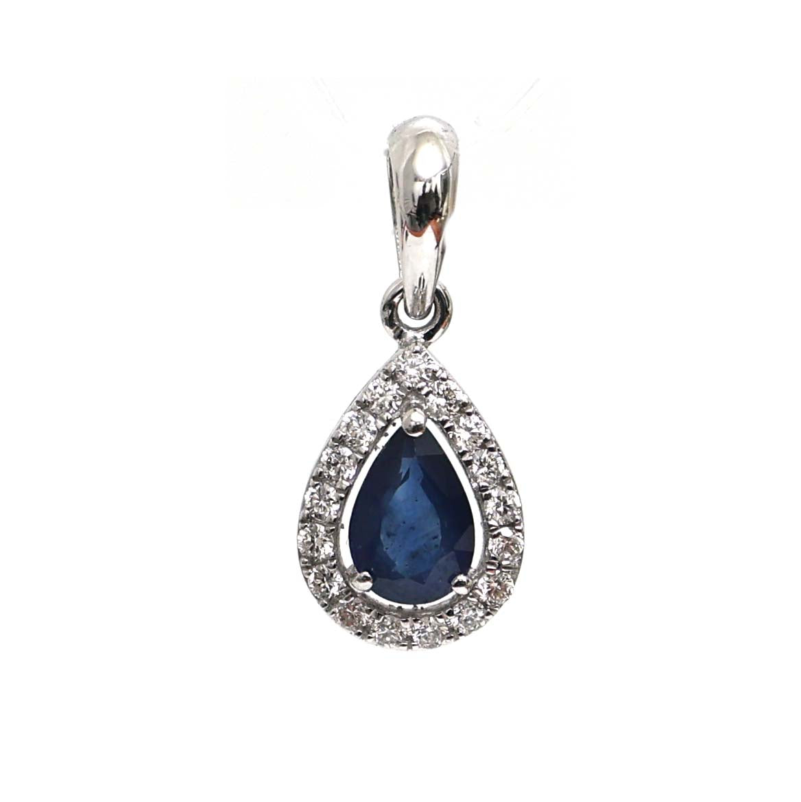 Blue Sapphire Diamond Pendant