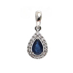 Blue Sapphire Diamond Pendant