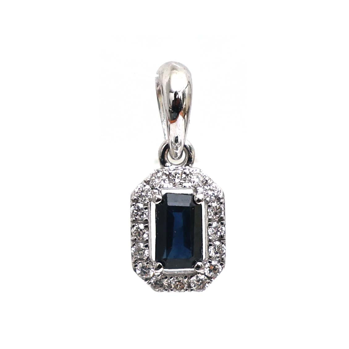 Blue Sapphire Diamond Pendant