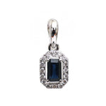 Blue Sapphire Diamond Pendant