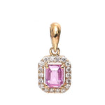Pink Sapphire Diamond Pendant