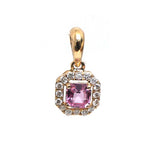 Pink Sapphire Diamond Pendant