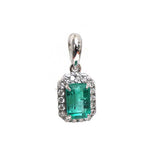 Emerald Diamond Pendant