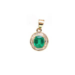 Emerald Diamond Pendant