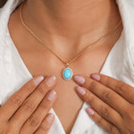 Turquoise Diamond Pendant