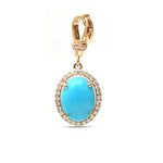 Turquoise Diamond Pendant