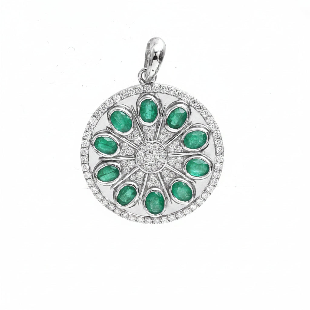 Emerald Diamond Pendant
