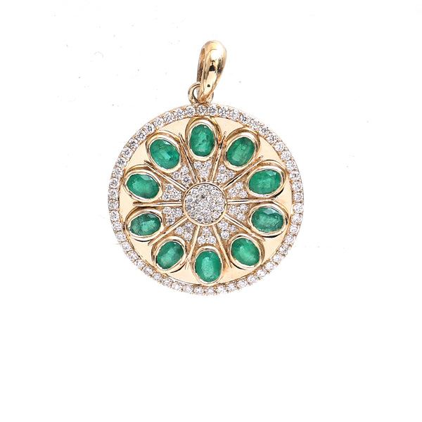 Emerald Diamond Pendant