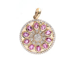 Pink Sapphire Diamond Pendant