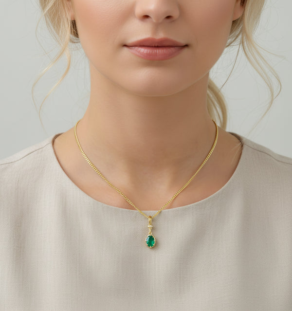 Diamond Emerald Pendant