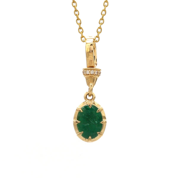 Diamond Emerald Pendant