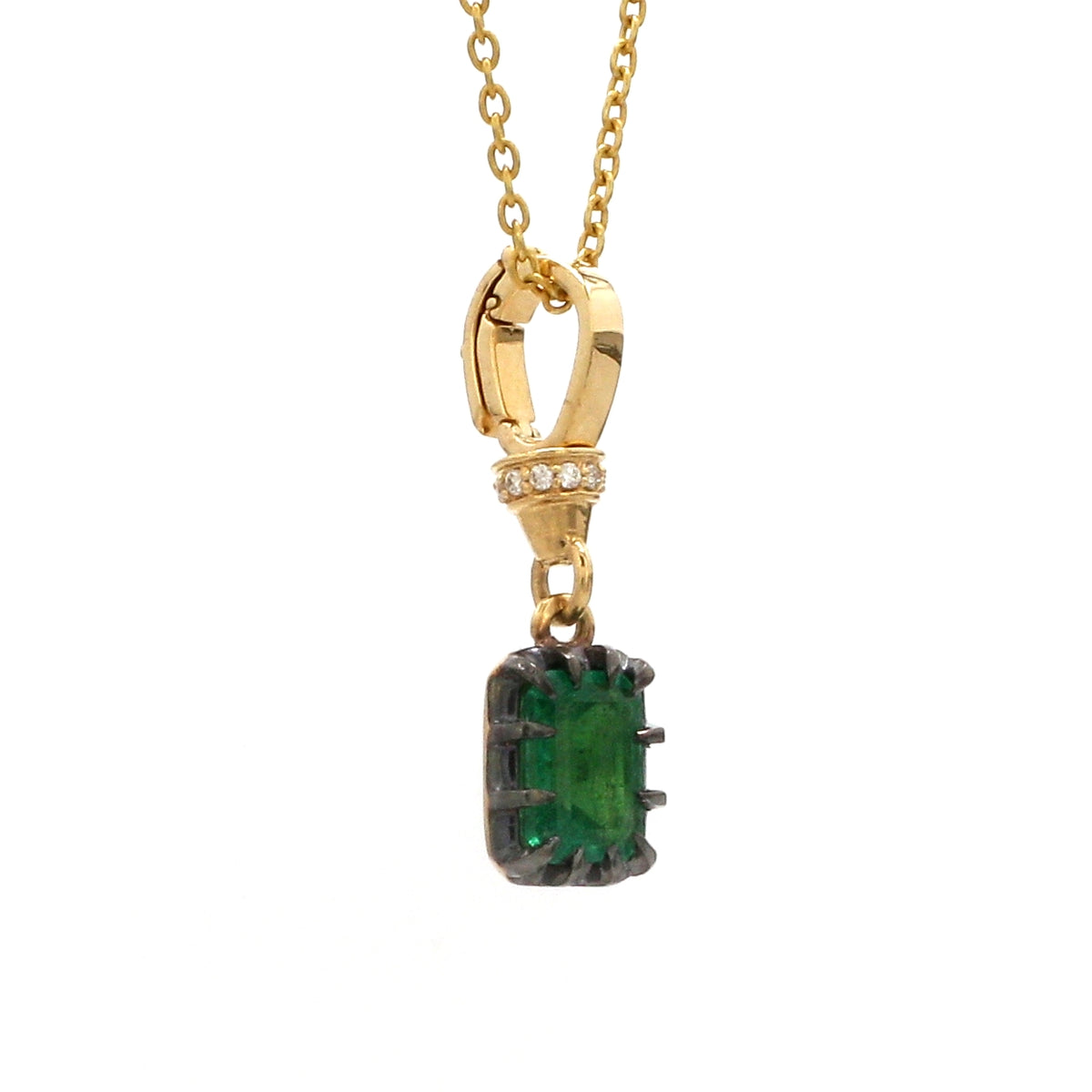 Diamond Emerald Pendant