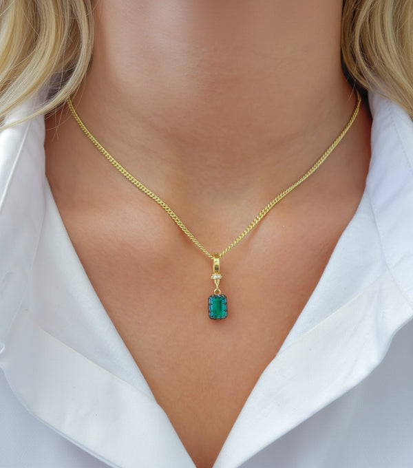Diamond Emerald Pendant