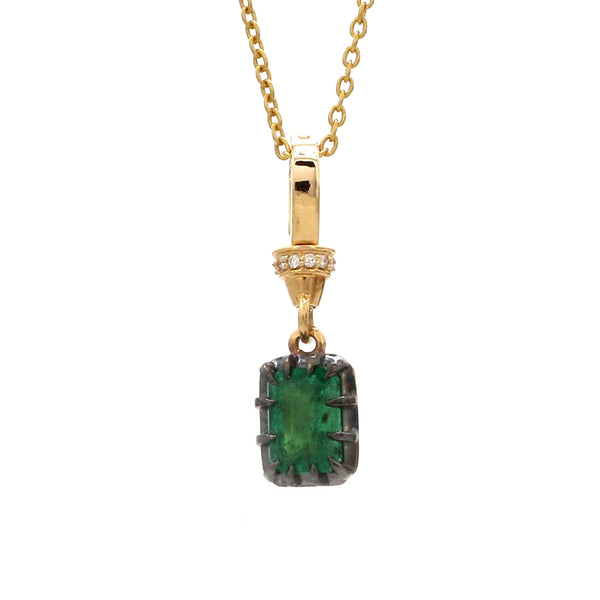 Diamond Emerald Pendant