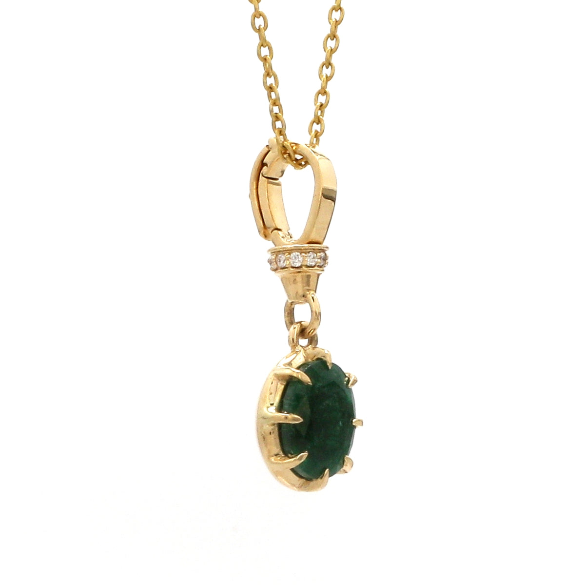 Diamond Emerald Pendant