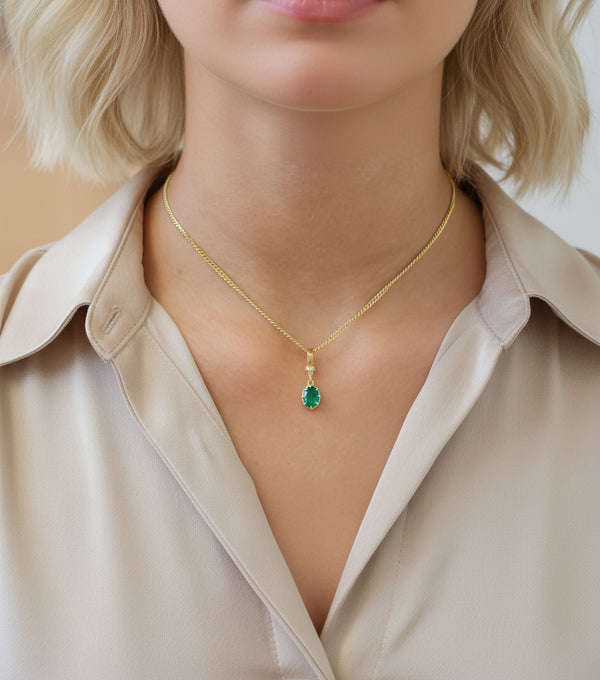 Diamond Emerald Pendant