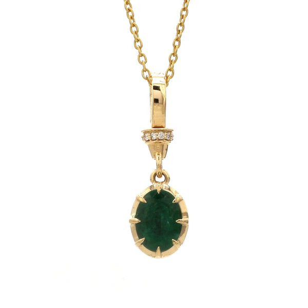 Diamond Emerald Pendant