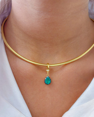 JPPD-644/8732 Diamond Emerald Pendant