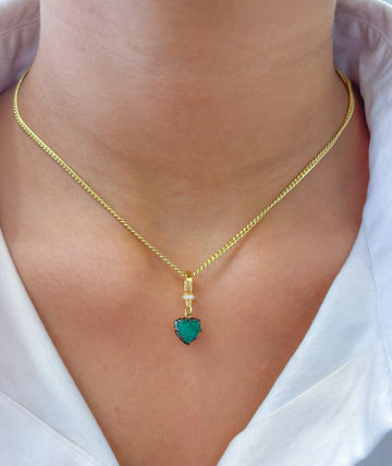 JPPD-647/8735 Diamond Emerald Pendant