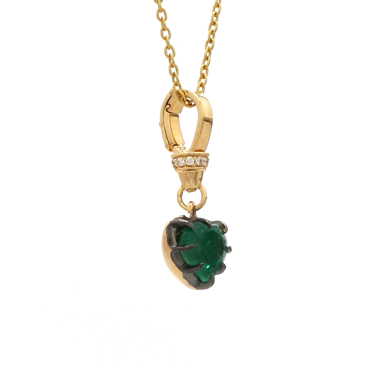 Diamond Emerald Pendant