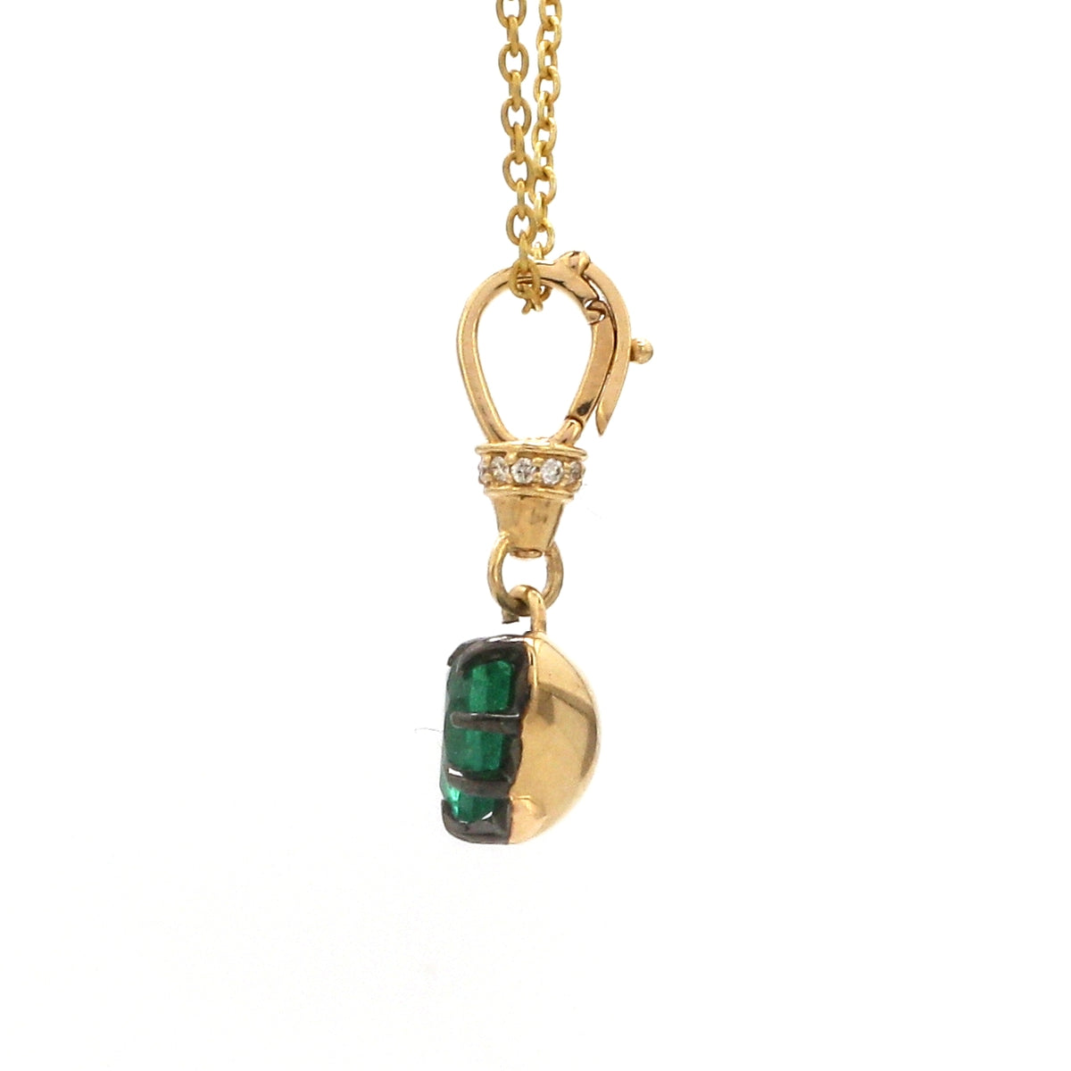 Diamond Emerald Pendant